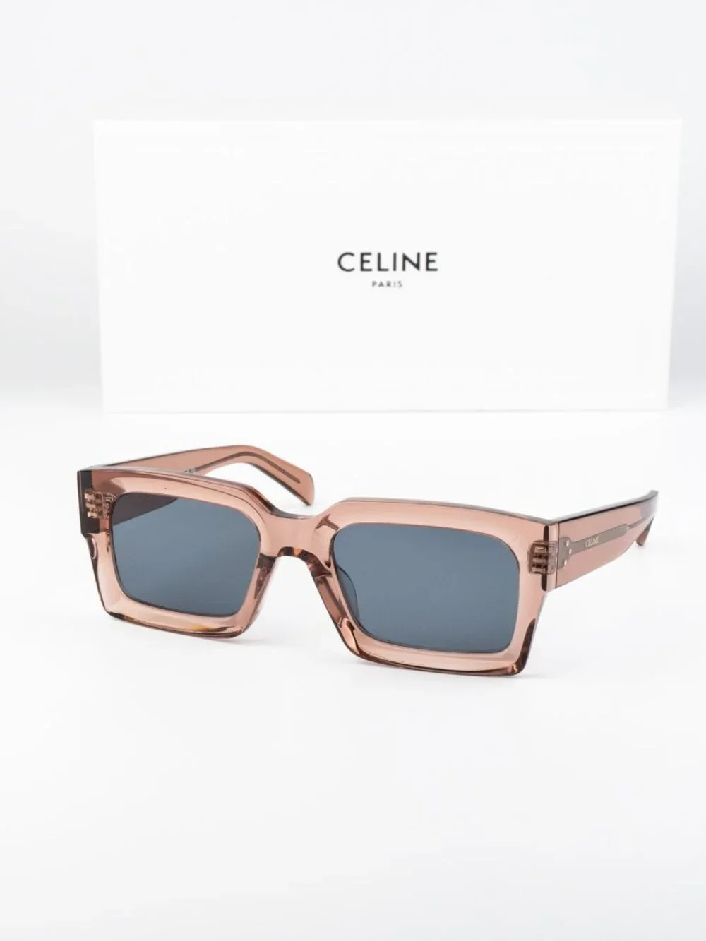 Celine Men Sunglasses Pink Blue Rectangle CL40280U 74V NEW AUTHENTIC