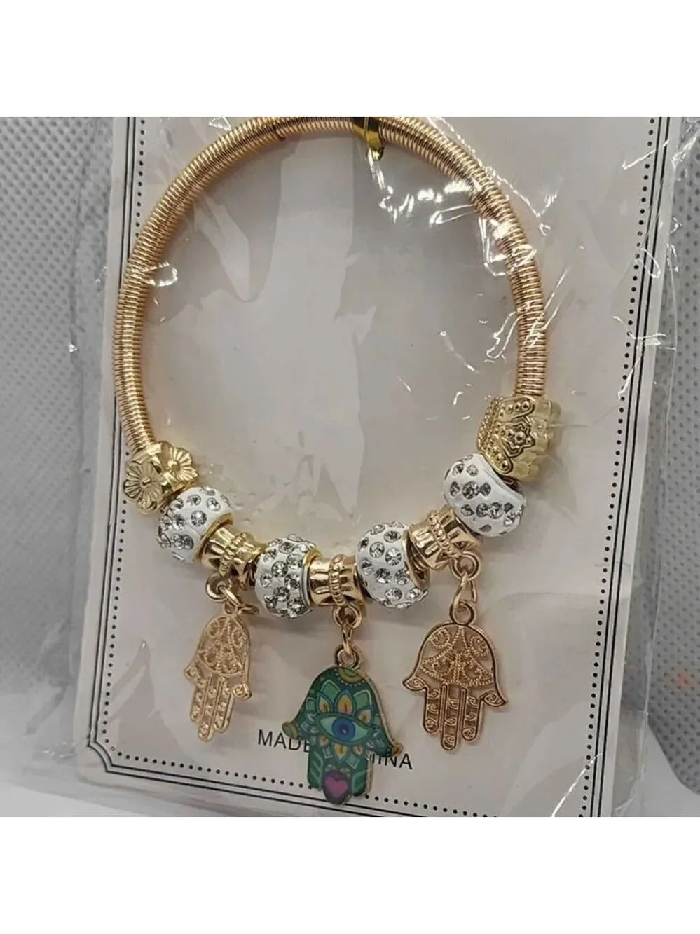 Brand New   Three Hamsa  Bracelet