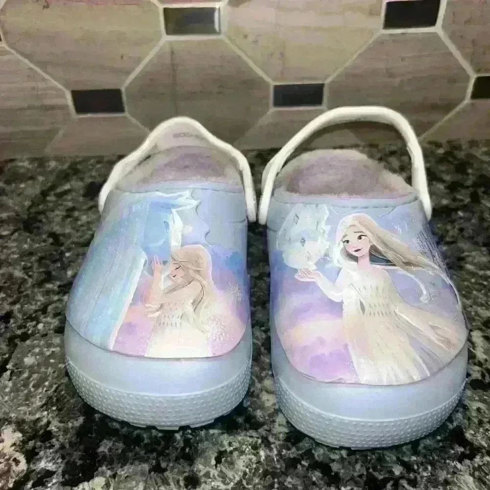 Crocs Fun Lab Little Kids Fur-Lined Disney Frozen II Clog - Size C12