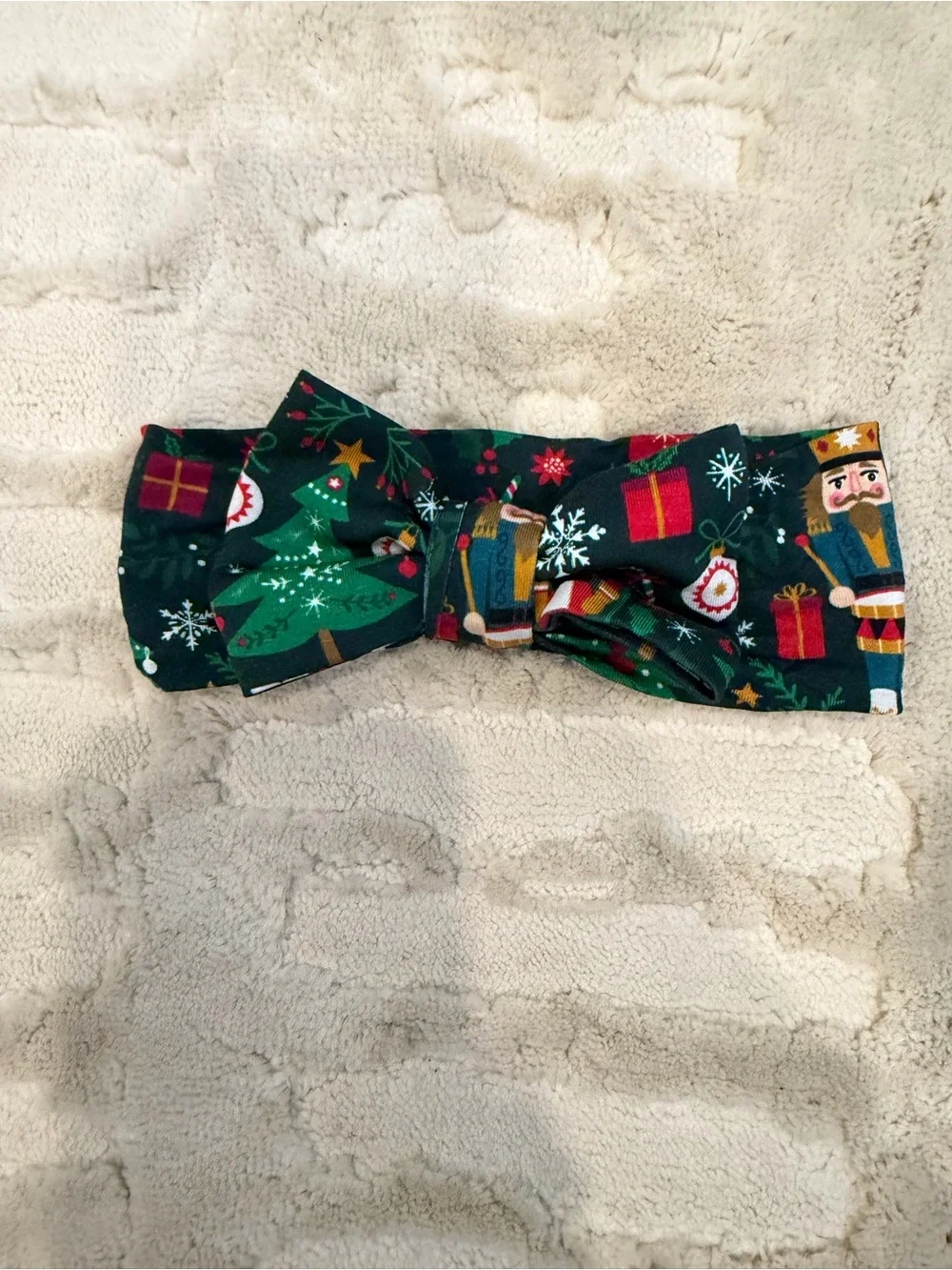 Little Sleepies Green Nutcracker & Tree Holiday Kids Headband