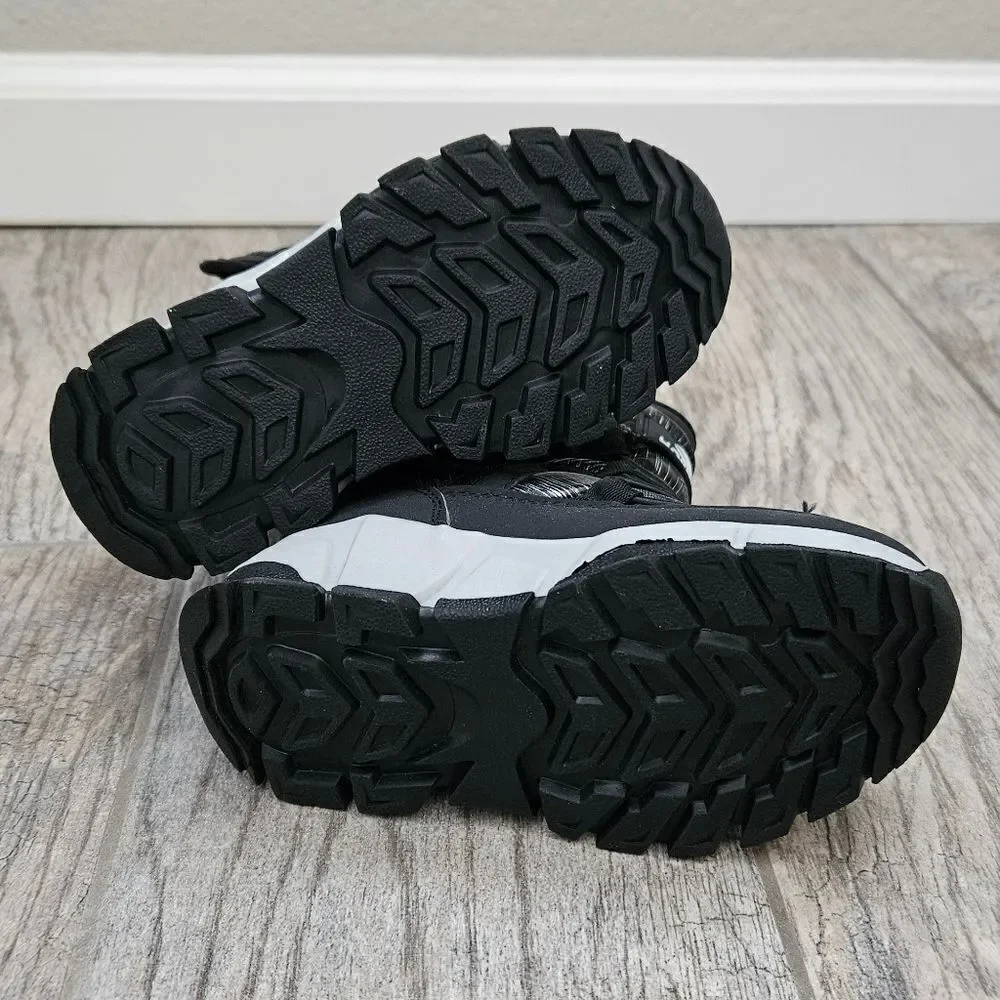 Hobibear Black and Gray Faux Fur Lined Snow Boots Size 8.5 Toddler