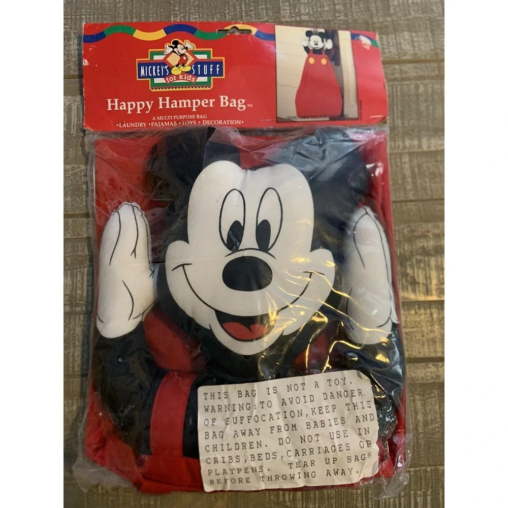 Disney Mickey Mouse Happy Hamper Bag‎ Kids Storage Laundry Room Decoration Pants