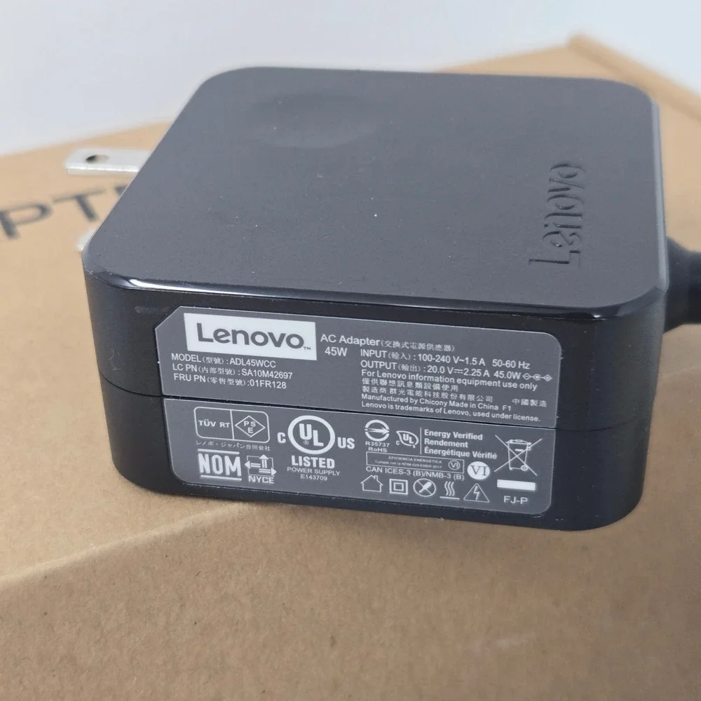 Lenovo 45W AC Wall Adapter Charger GX20K11838 ADL45WCC 20V 2.25A Round Tip Black