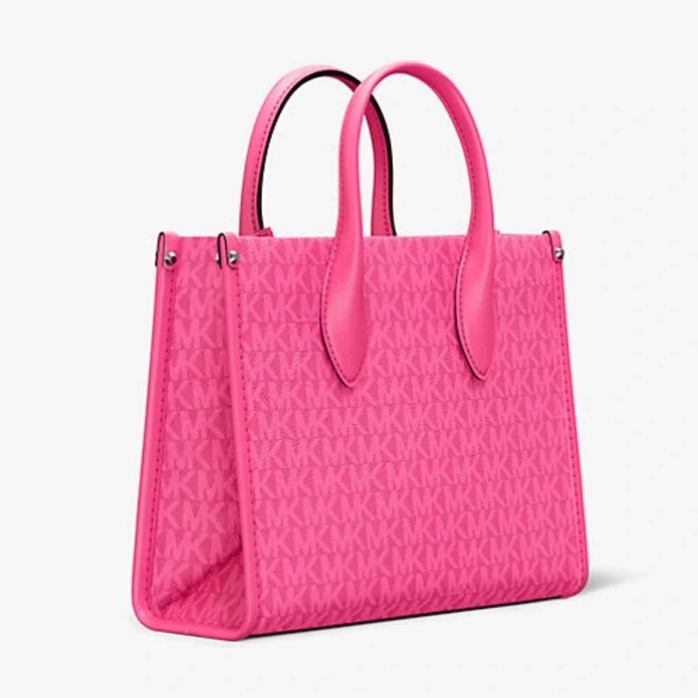 Michael Kors Mirella Small Signature Logo Crossbody Bag Dragonfruit NWT