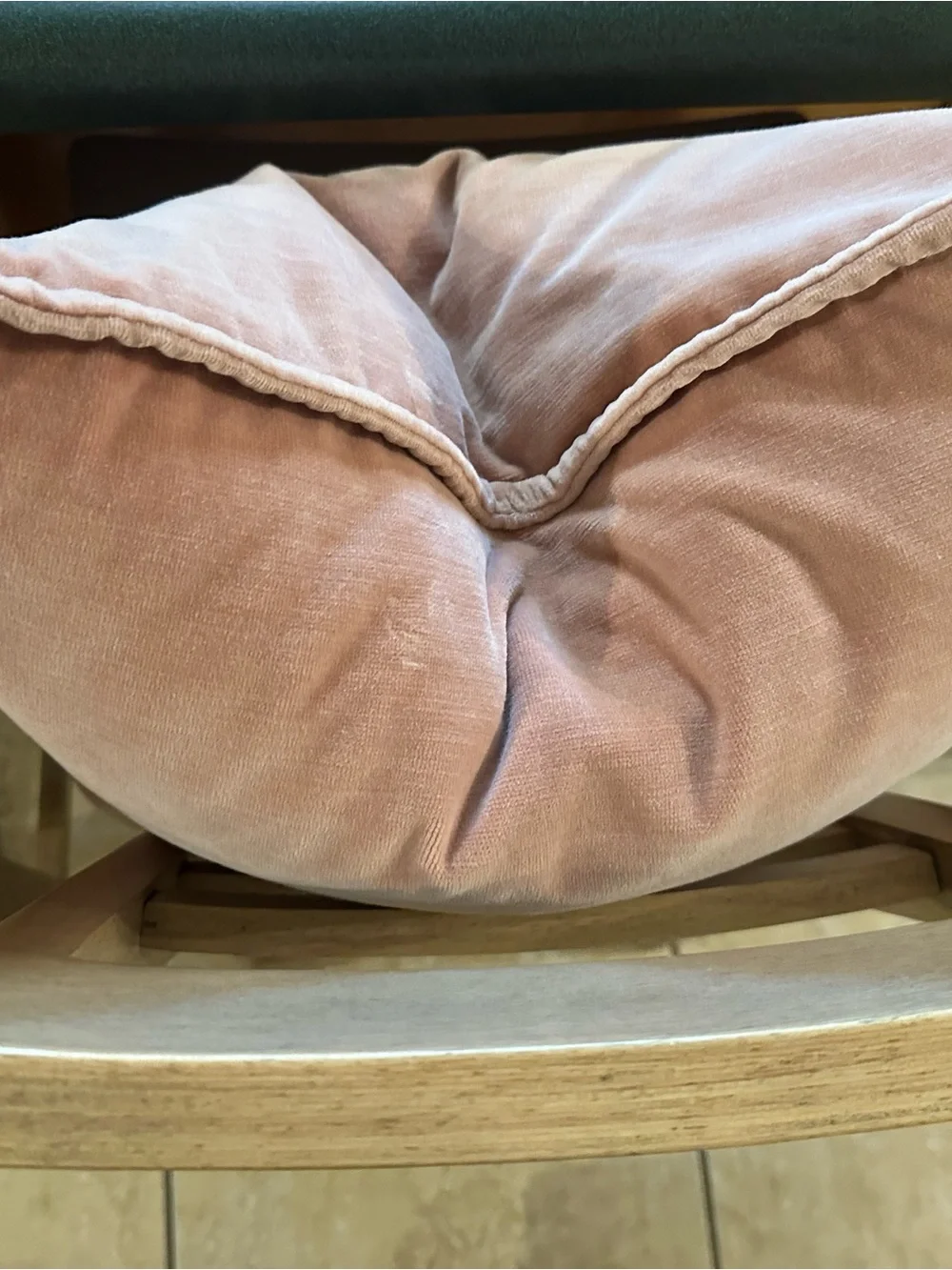 Pottery Barn Velvet Square Throw Pillow Covers - Blush