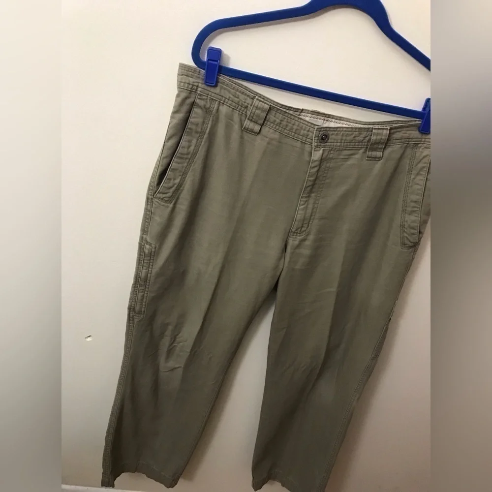 𝅺COLUMBIA Mens Cotton Easy Fit Omni Shield Classic Khaki Cargo Pants Size 36X32