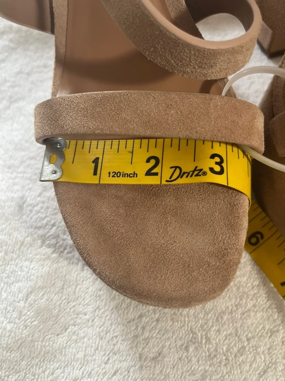 Gianni Bini Beige Suede Strappy Platform Sandal