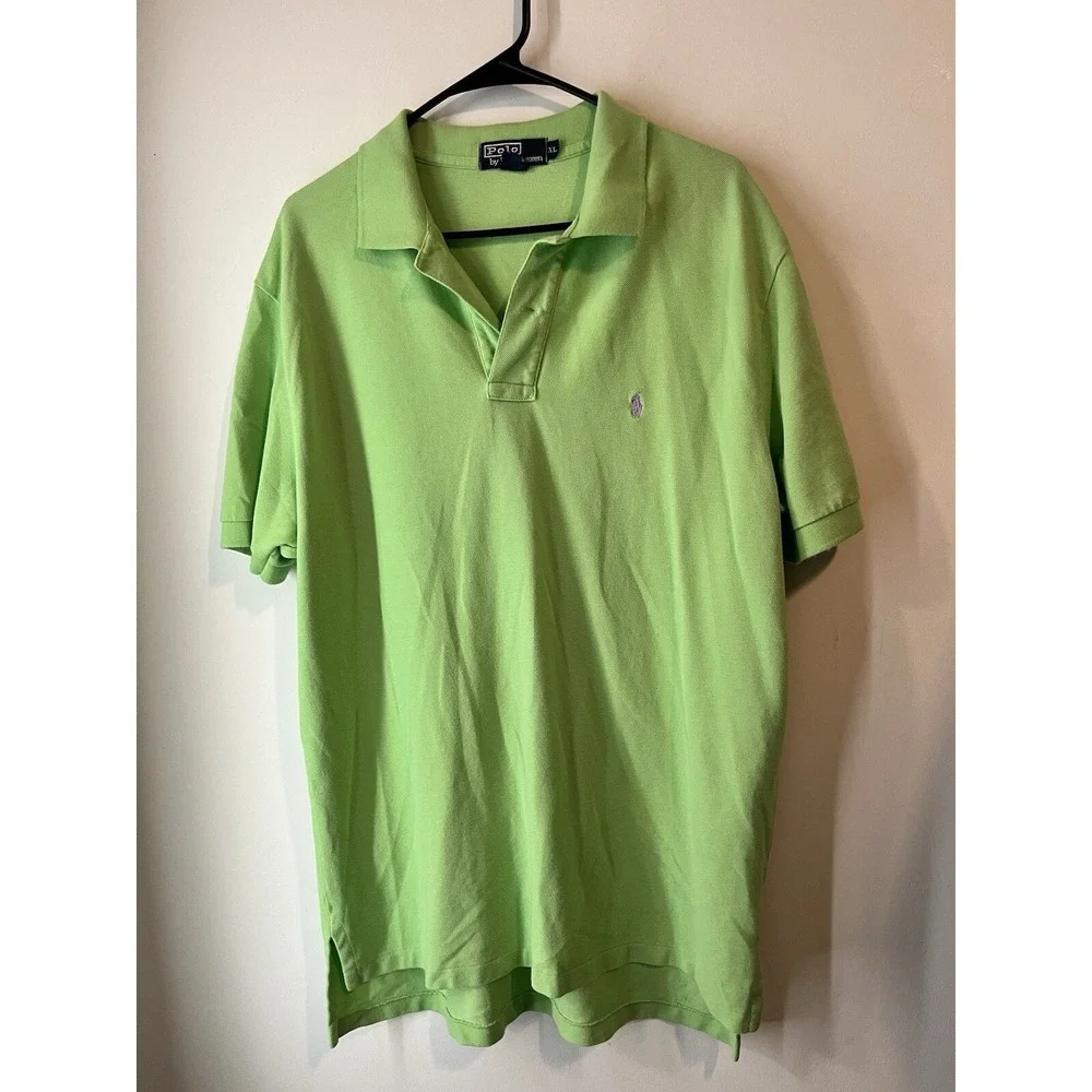 Vintage Polo Ralph Lauren Polo Shirt Mens‎ Size XL Green Pony Logo Short Sleeve