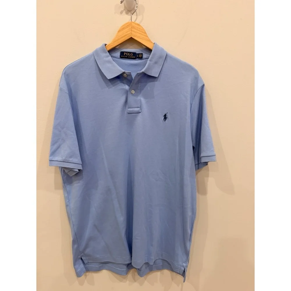 Polo‎ Ralph Lauren Men's Large Blue Polo Shirt Short Sleeve NWOT