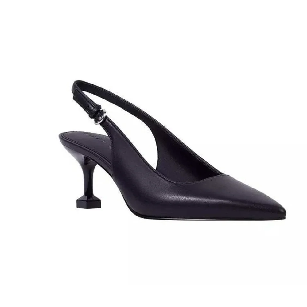 Katy Perry The Oceanview Slingback Heels Softy Nappa Black 8 NIB‎