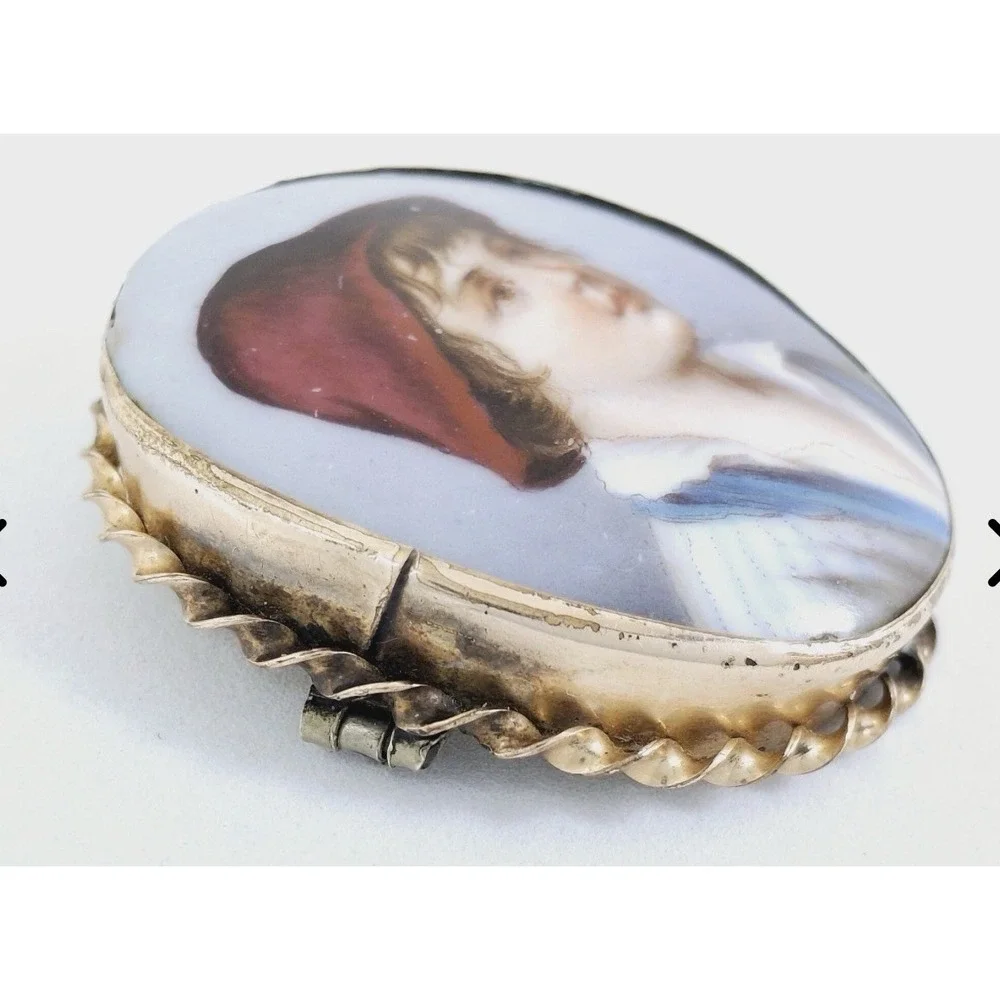 Self-Portrait antique brooch