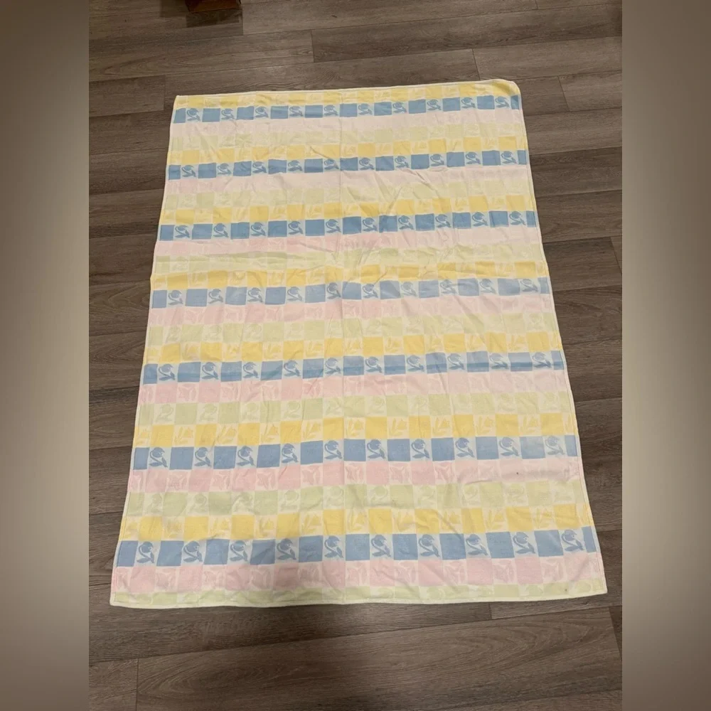 Vintage Floral Pattern Cotton throw blanket​