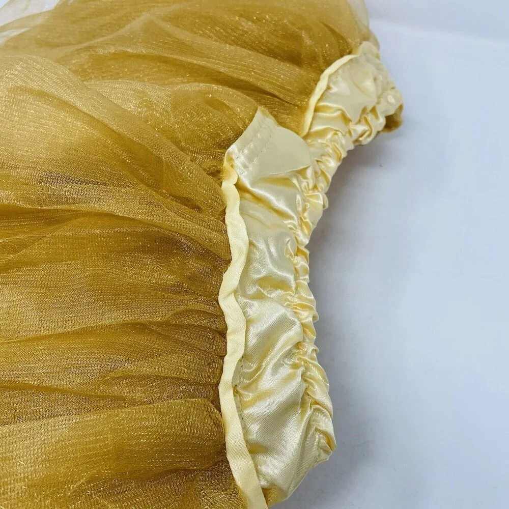 Youth Child Size S/M Mesh‎ Tutu Skirt Gold Ideal for Play Pretend Halloween 438