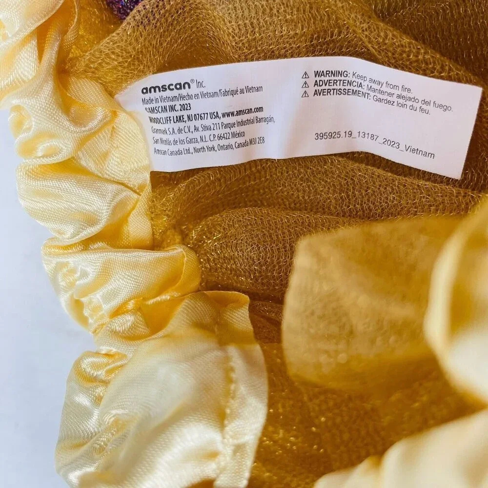 Youth Child Size S/M Mesh‎ Tutu Skirt Gold Ideal for Play Pretend Halloween 438