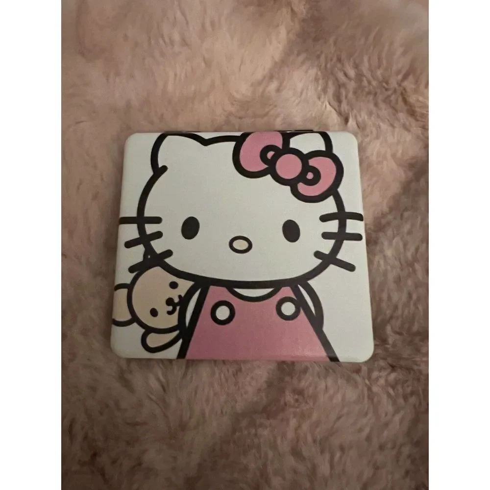 Hello Kitty‎ Cute Mini Travel Compact Mirror, Classical Anime PU Leather New