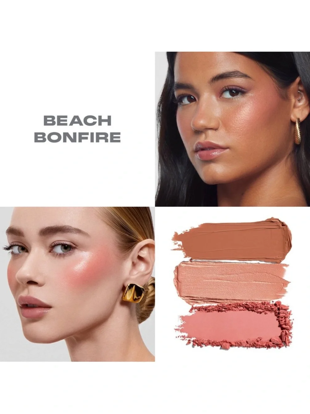 MORPHE Cheek Thrills Trios Multi-Finish Face Blush Trio NWT beach bonfire