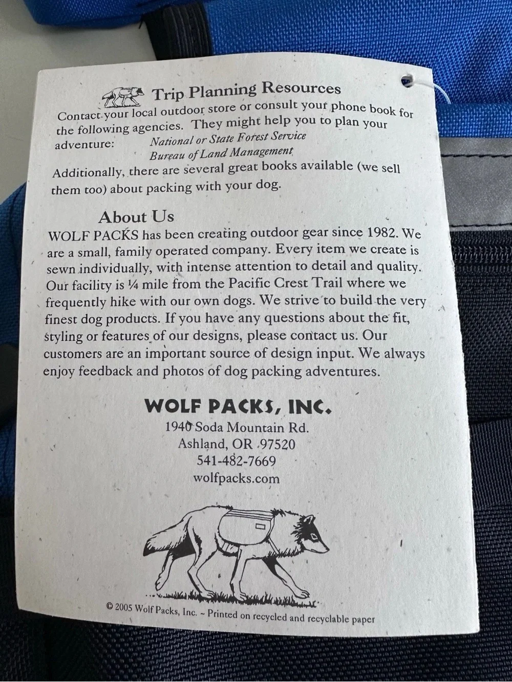 Wolf Packs banzai dog