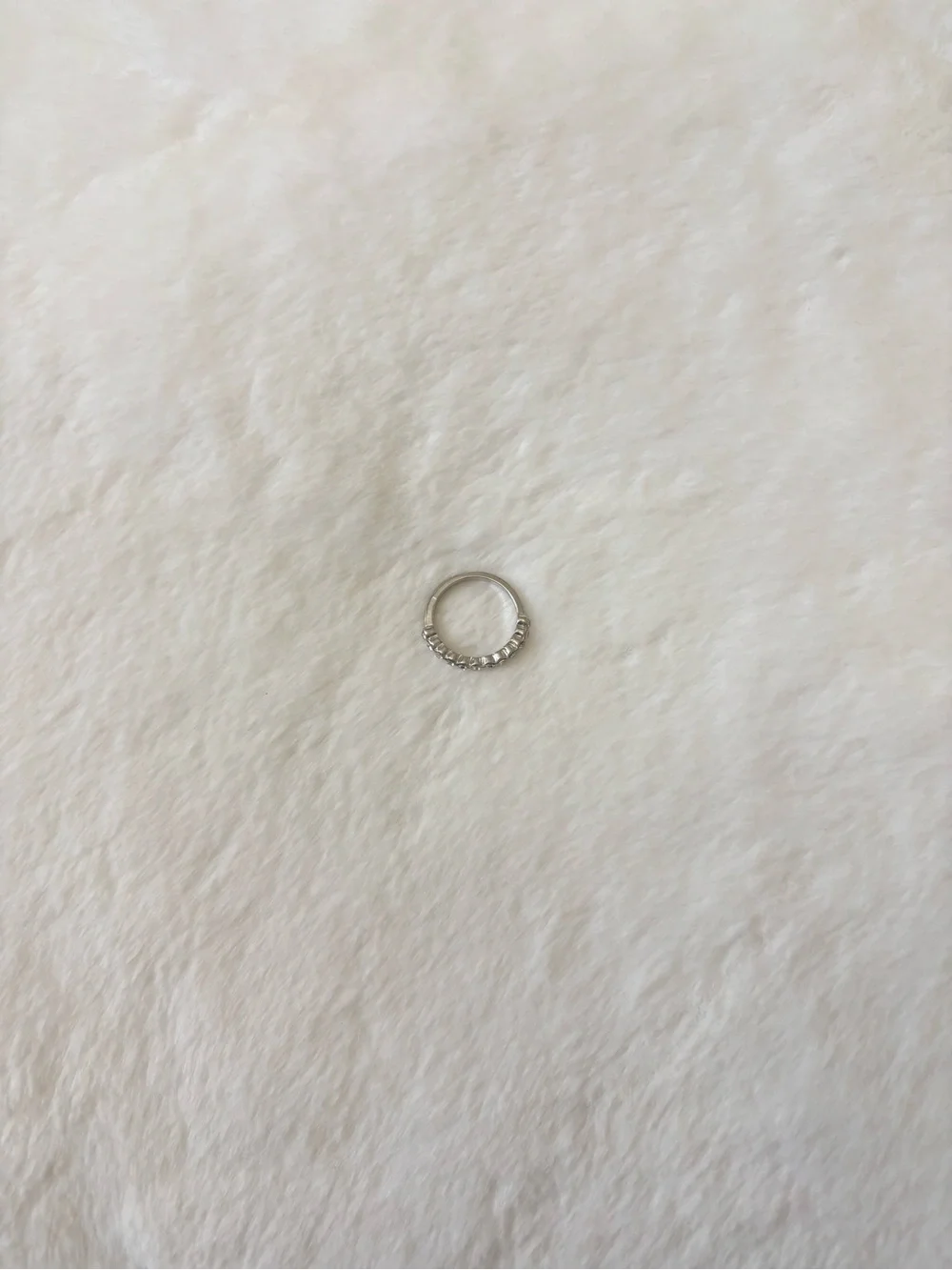 5/$15 🩷 MUST BUNDLE Classic Silver Crystal Half-Eternity Ring - Clear Stone