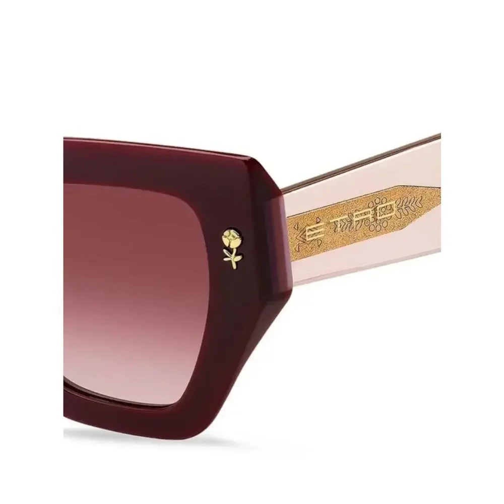 New Etro ETRO0010/S 0LHF3X Women Oversized Burgundy Square Sunglasses Authentic