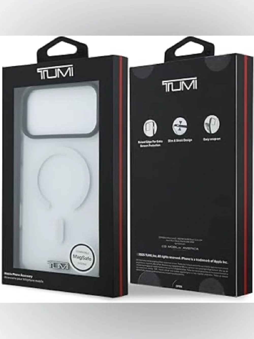 TUMI Transparent Shockproof MagSafe Compatible Phone Case for iPhone 17 Pro Max