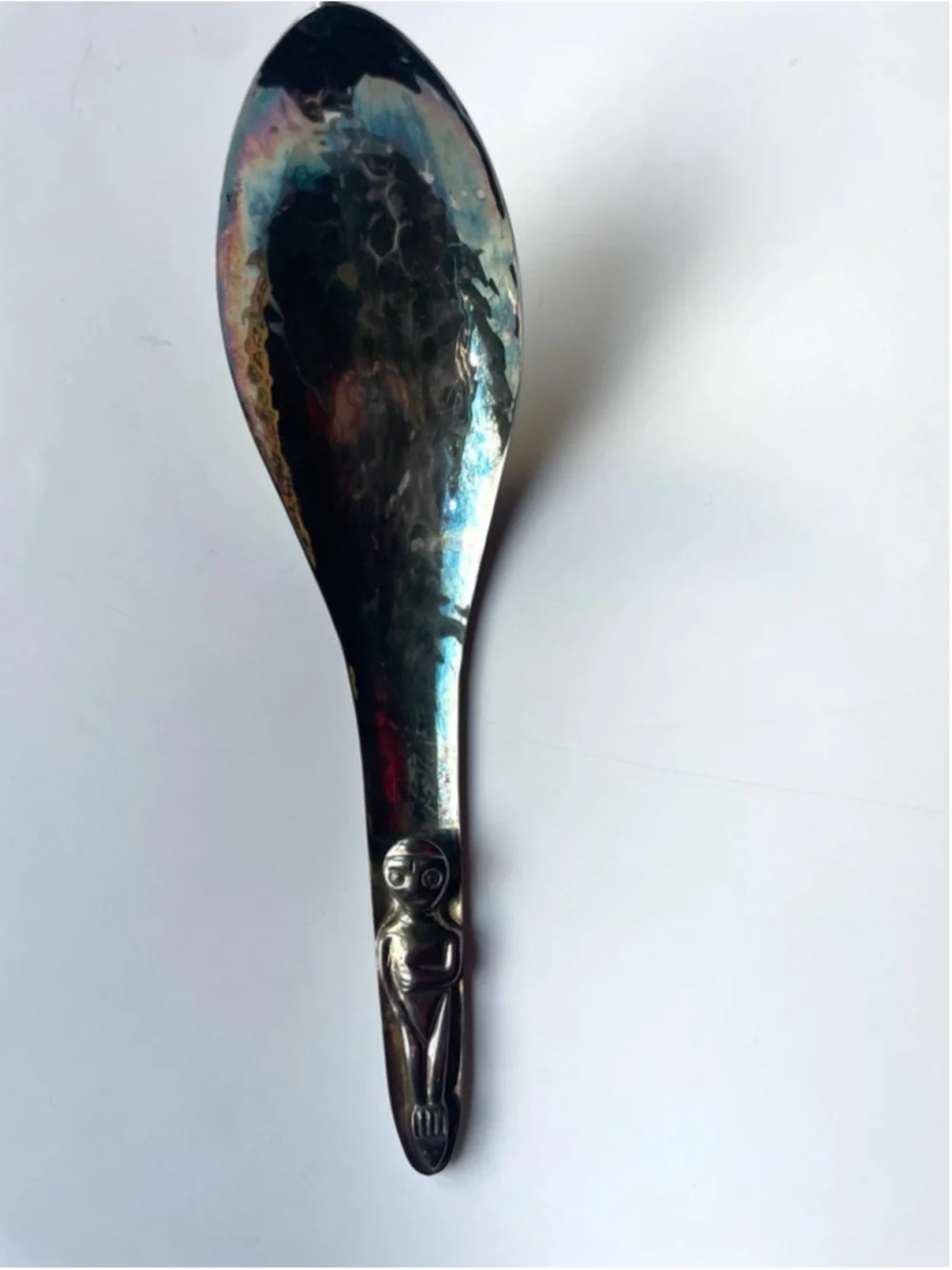 Vintage Totem Serving Spoon Silver Plated Decorative
