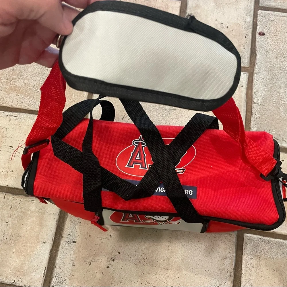 NEW Red MLB Los Angeles Angels & Anaheim Ducks Cooler Duffel Bag NWOT