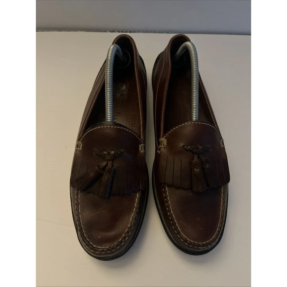 Cole Haan Country Brown Tassel Driving Loafers Shoes Men's Leather SZ 11