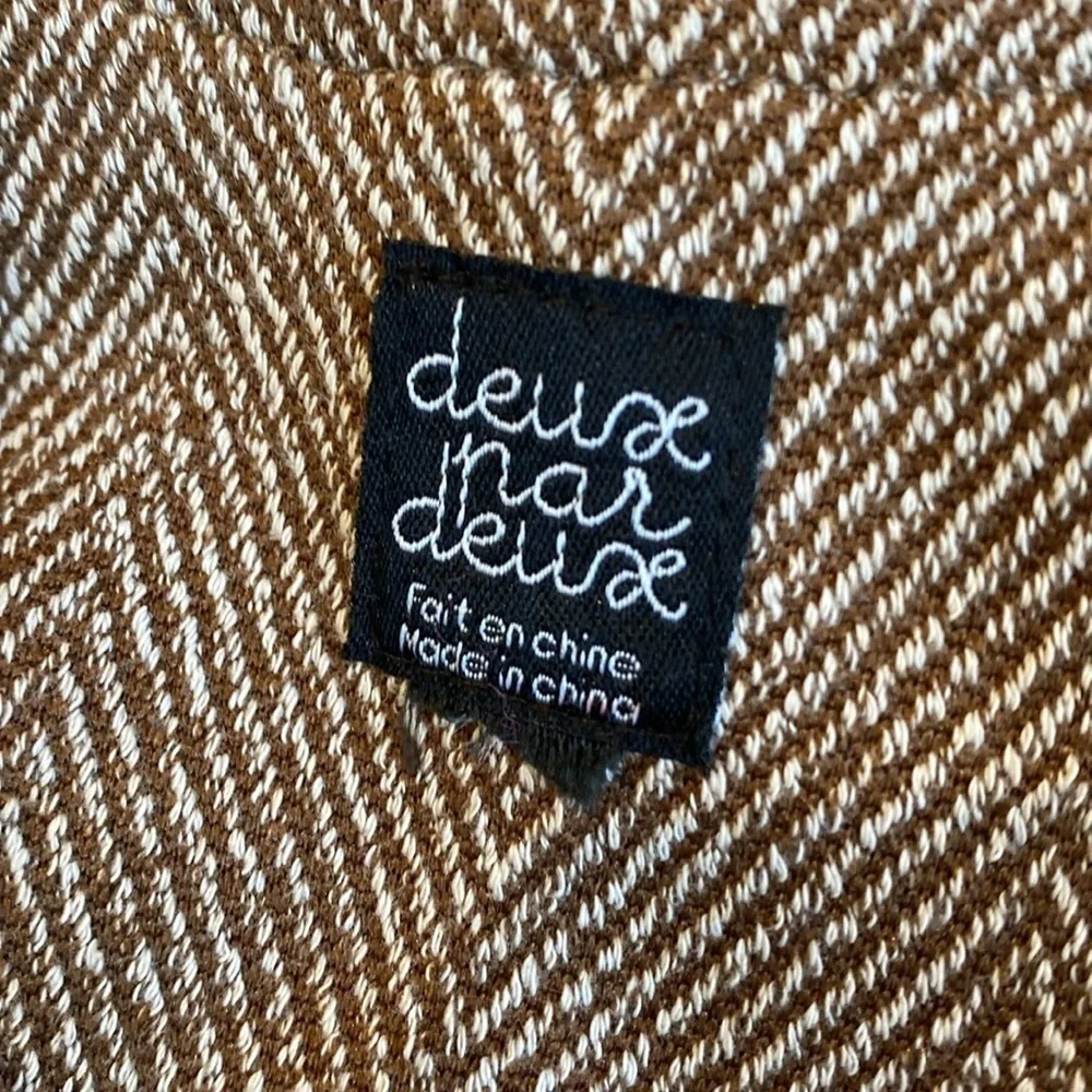 Deux par deux brown herringbone shift dress