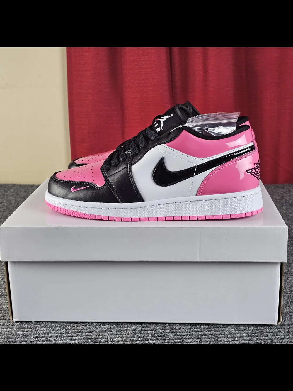 Air Jordan 1 Low SE Women's Pink Black White Sneakers