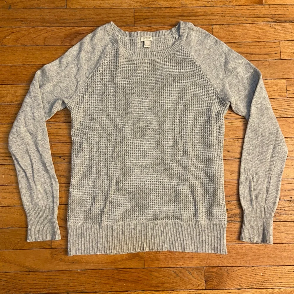 J. Crew Wool-blend Waffle sweater