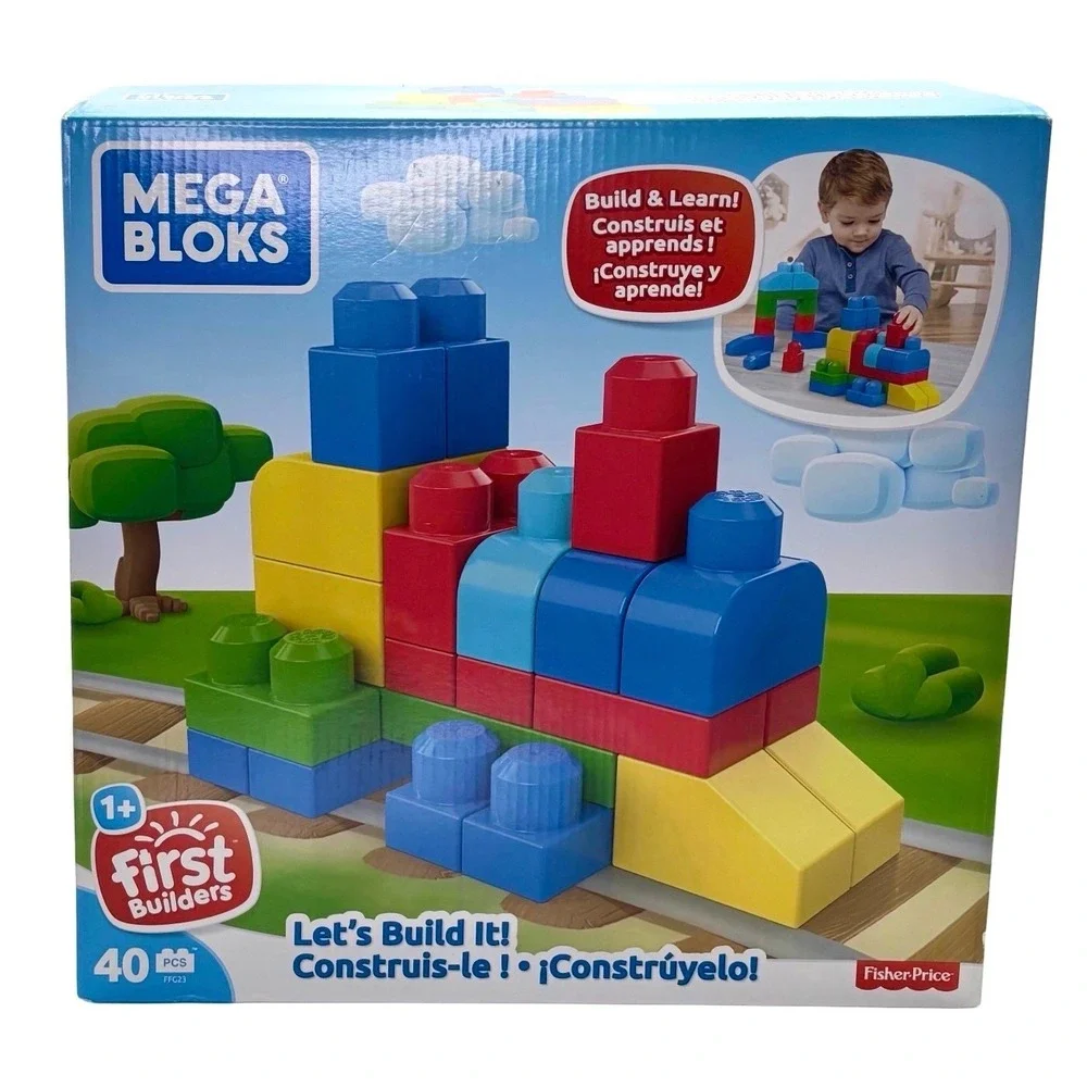 NEW Mega Bloks First Builders Let's Build It!‎ 40 Piece Building Blocks
