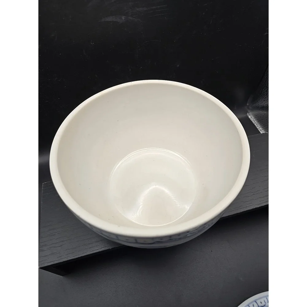 Blue and White Lidded Soup Tureen Or Rice‎ Bowl with Phoenix Crane Design