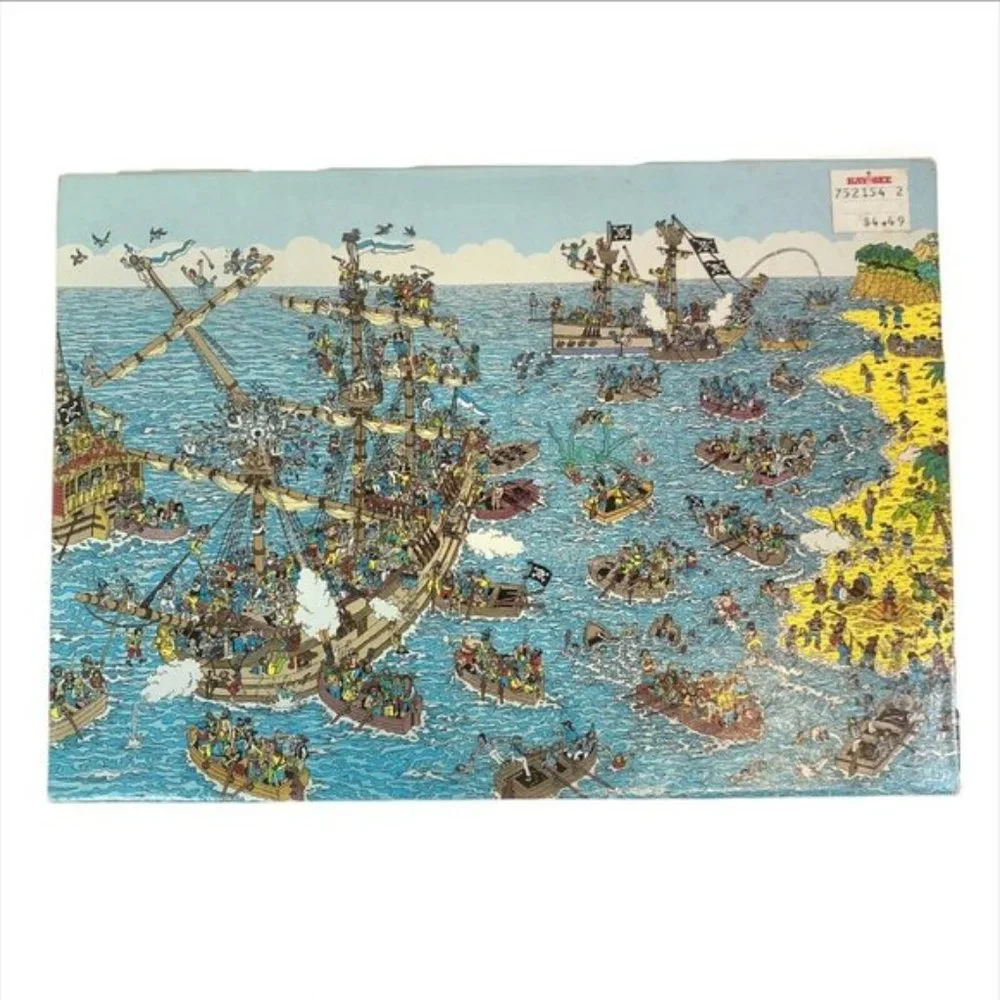 Vintage Jigsaw Puzzle Where’s‎ Waldo Pirate RARE