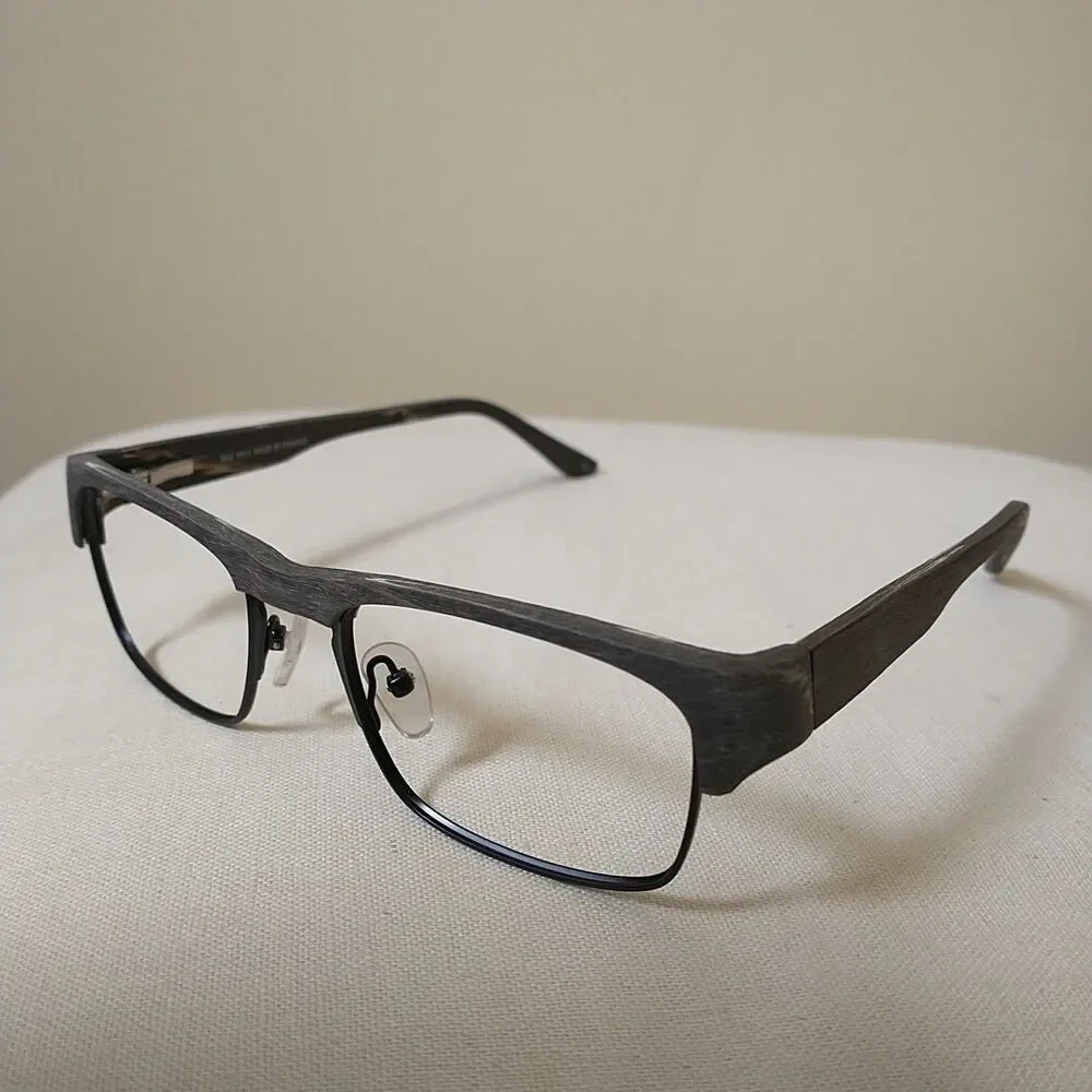 See Eyeglasses Frames Only 1813 C3 Black Brown 52-19-140 Metal Wood France