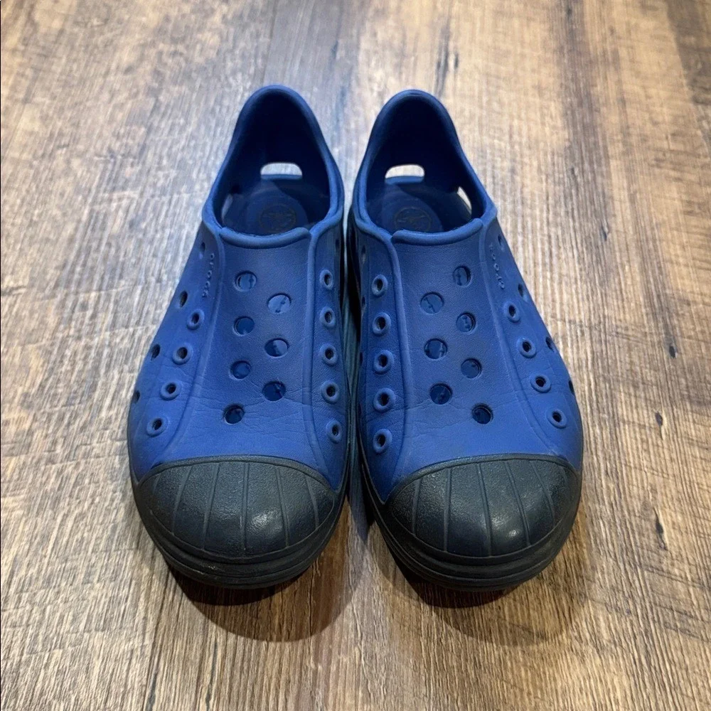 CROCS Blue Water Shoes Kids 12c Slip‎ On Lighweight Pool Beach Grip Sole Summer