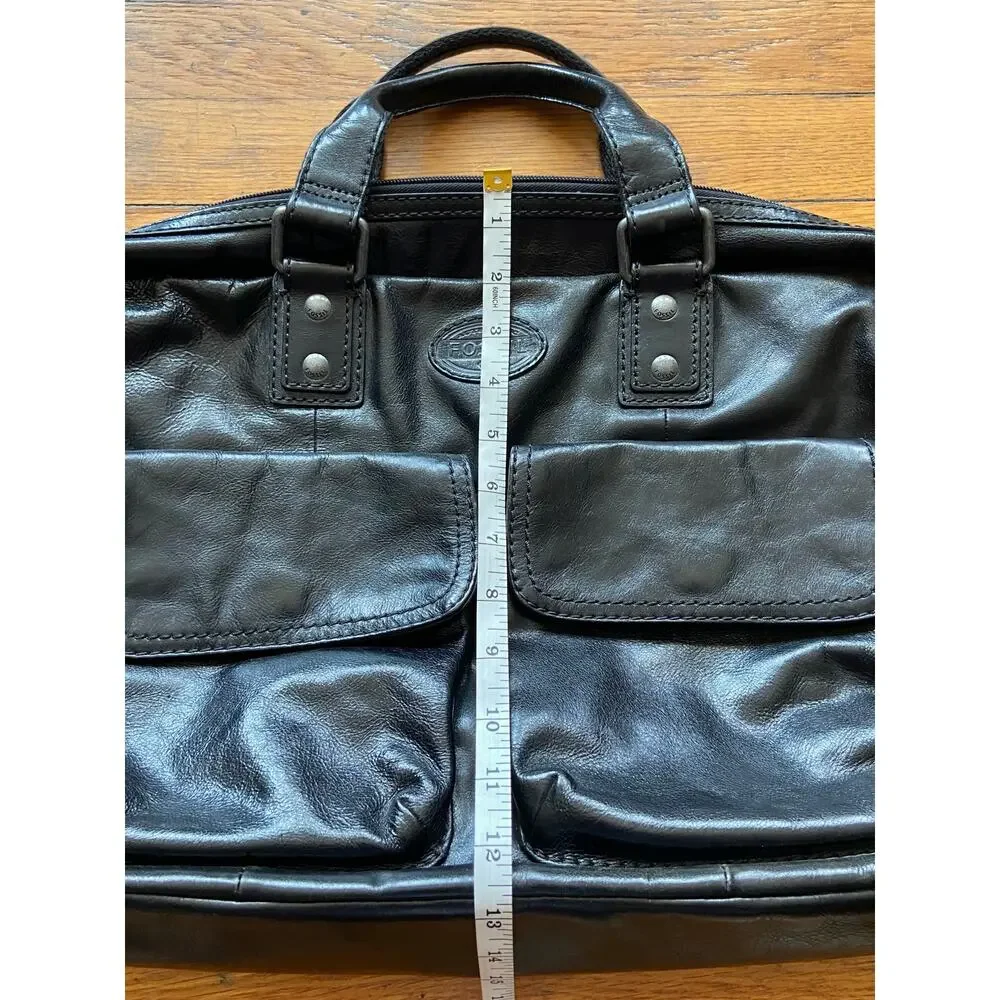 Fossil black leather