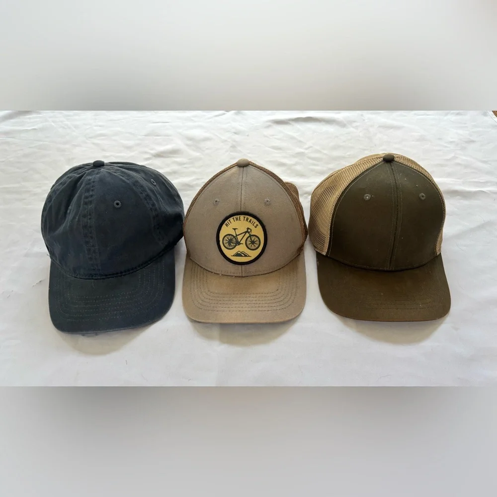George Mens Hat Bundle of 3 in Neutral Multi Sz OS