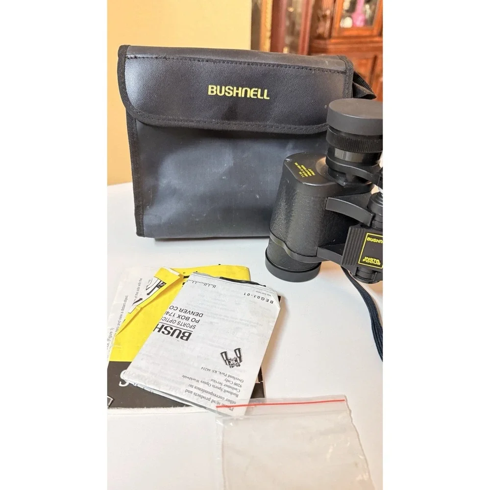 Bushnell Insta Focus‎ 7x35 Binoculars Wide Angle 420FT Case Japan Vintage