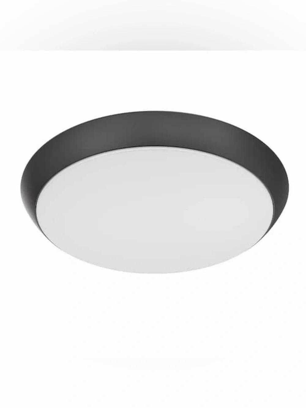 Sleek Black LED Flush Mount Ceiling Light by