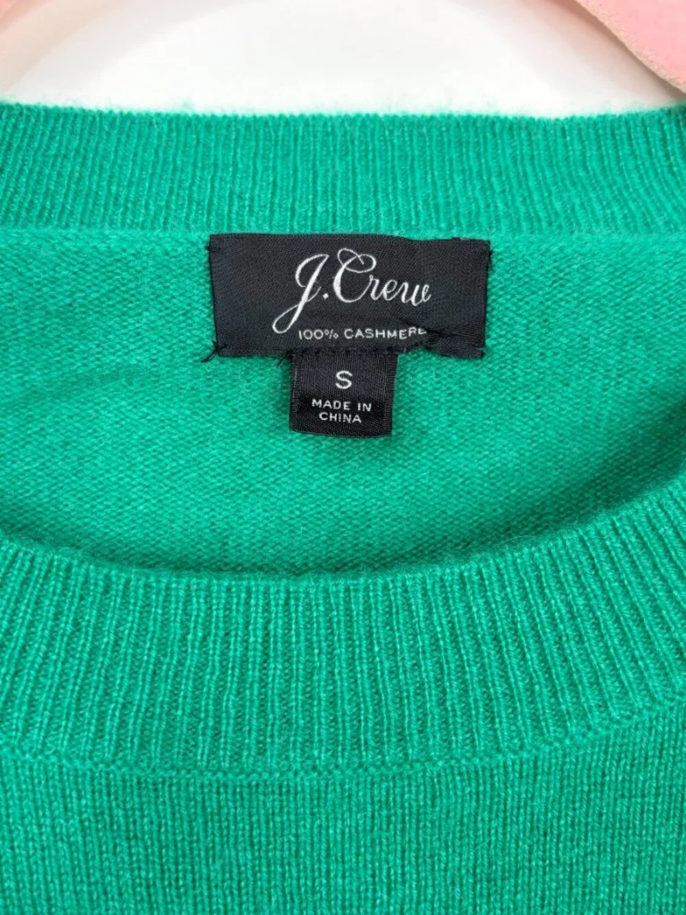 J. Crew Long-sleeve Everyday Cashmere Sweater in Salut! Kelly Green Small #A2827