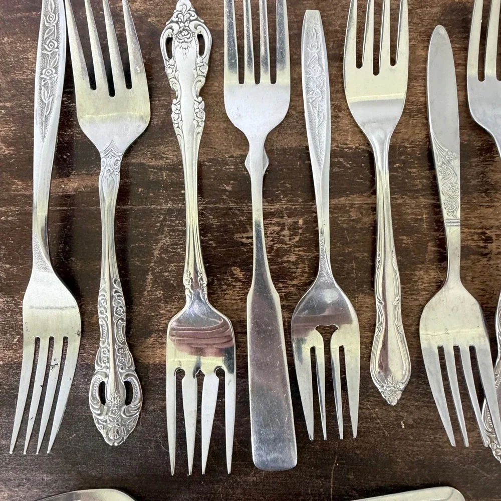 Vintage Oneida, Anneta, International Stainless Steel Flatware Fork Mixed Lot 29