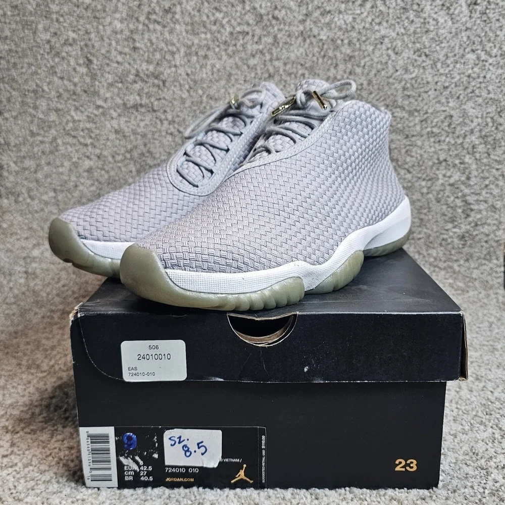 Nike Air Jordan Future Low Wolf Grey White 656503-004 Men's Size 8.5 With Box