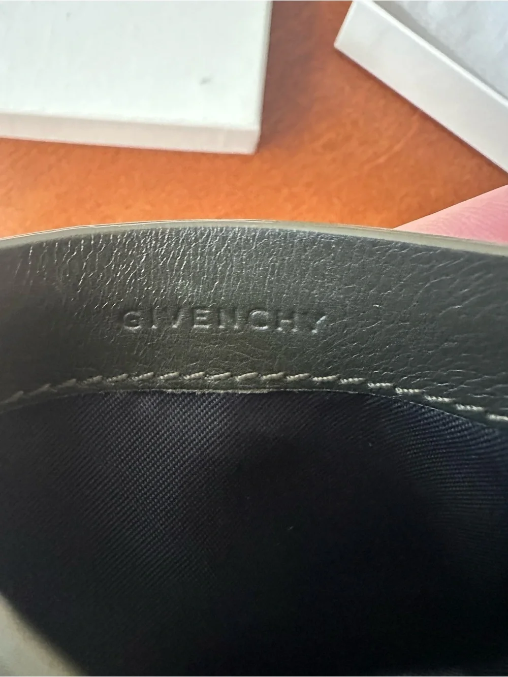 Givenchy Olive Card Holder, 100% authentic, Cowhide leather, original packaging