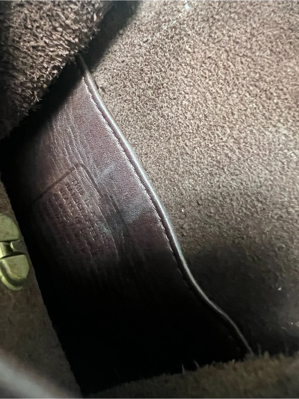 Vintage Coach Brown Leather Crossbody Bag with Gold Hardware.