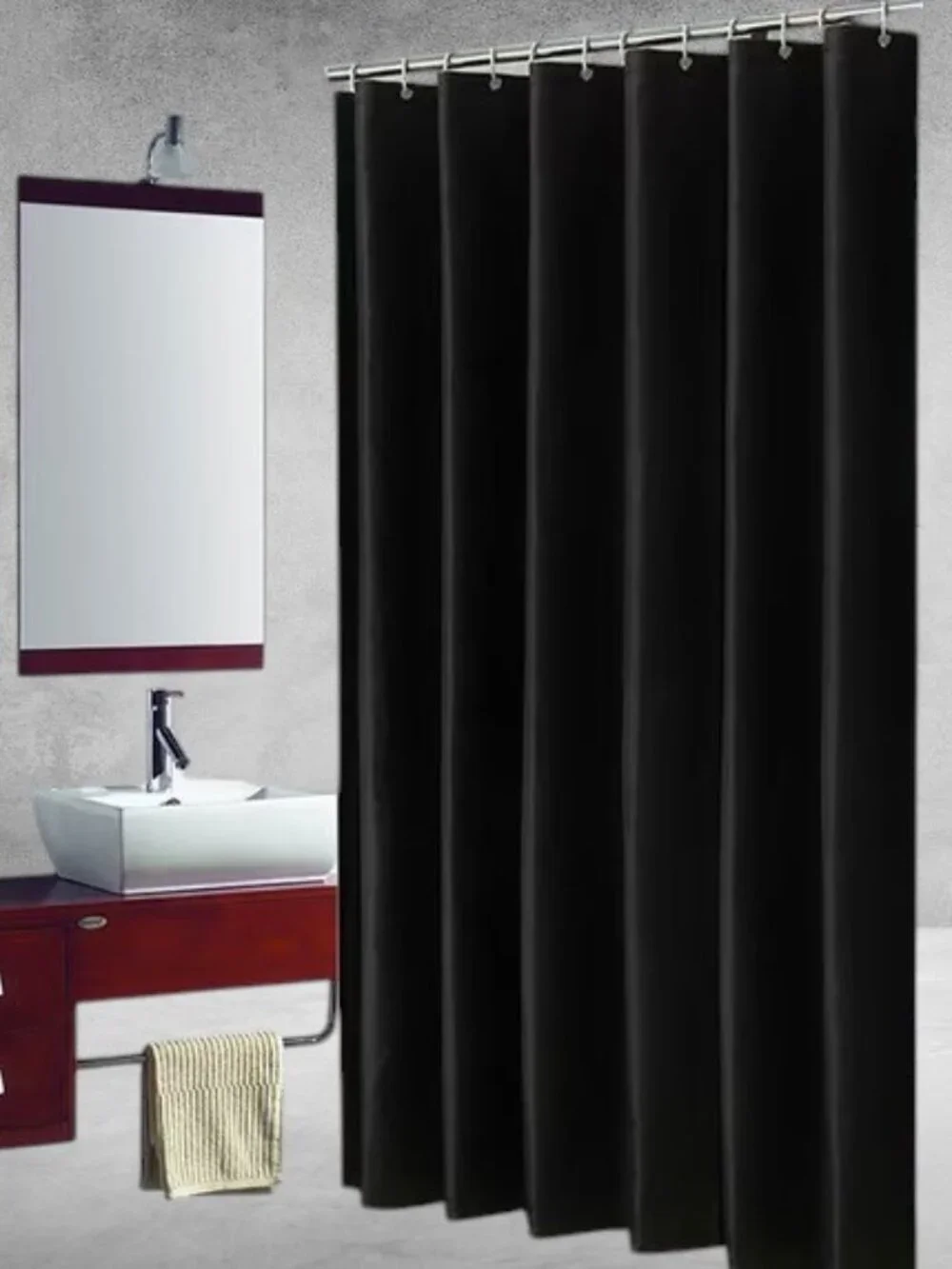3 For $12 Sale! New Black Satin Shower Curtain Size 70