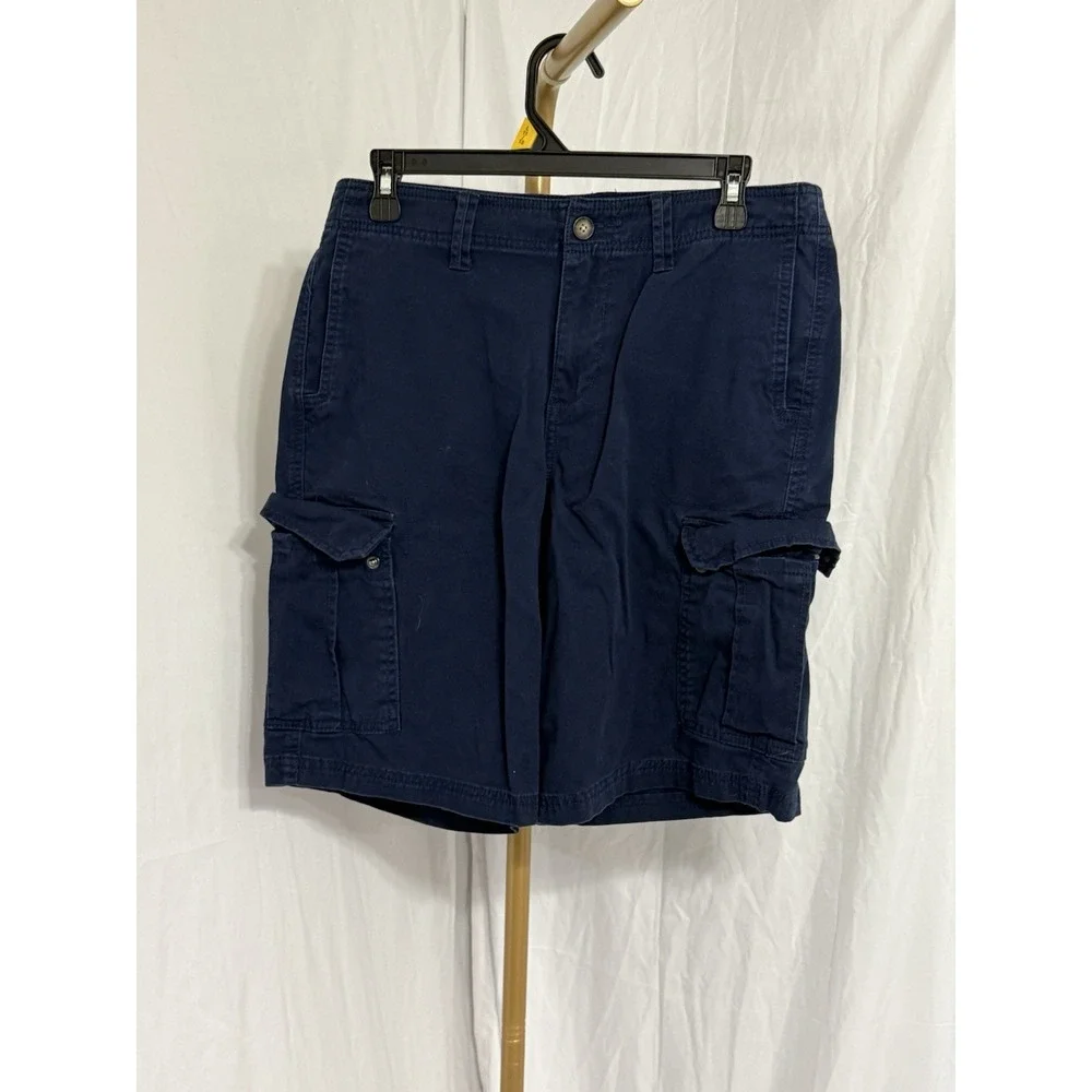 George Mens Blue At The Knee W/ Pockets Tech‎ Cargo Shorts Size 30