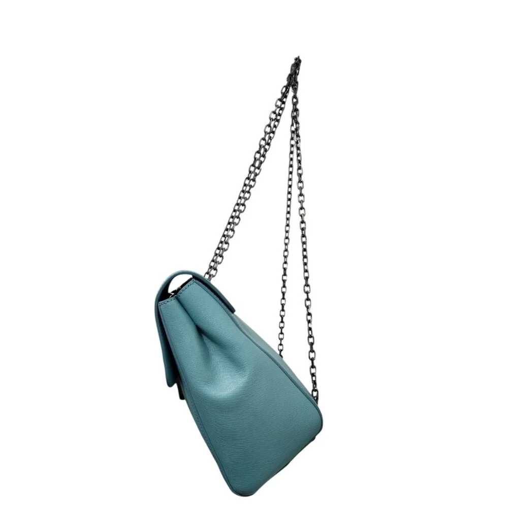 MARC JACOBS Saffiano Leather Backpack color Tiffany Blue