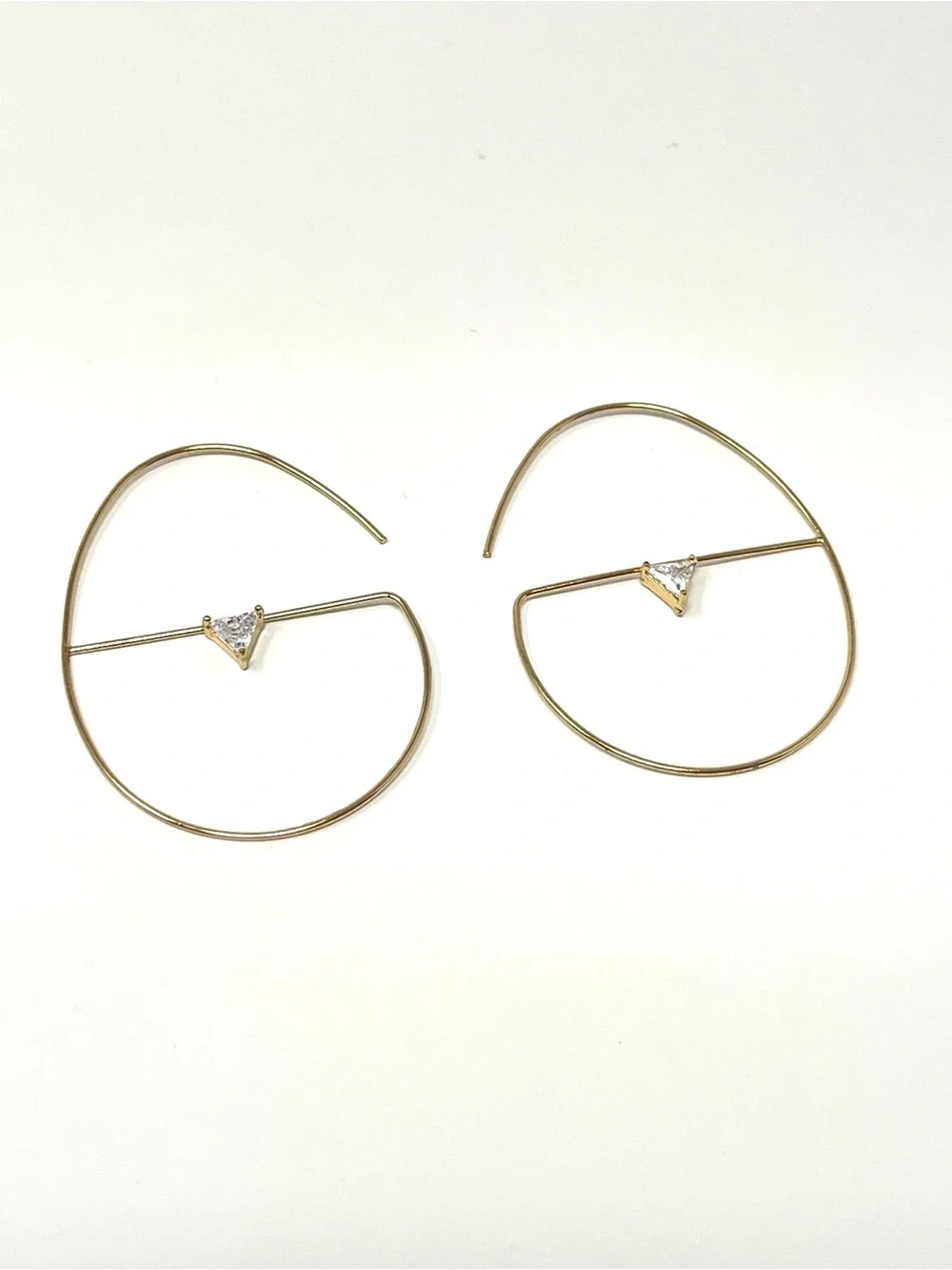 New Anthropologie Thin Hoop Geometric Earrings