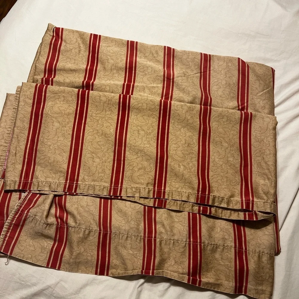 VINTAGE RALPH LAUREN BERTRAND RED CAMEL SATEEN FLAT SHEET