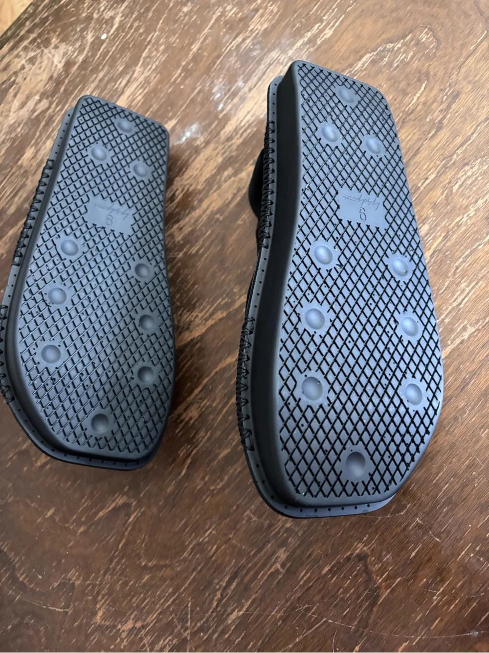 Y-3 Men's Black Leather Crisscross Sling Sandals